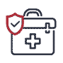 health insurance icon, first aid box